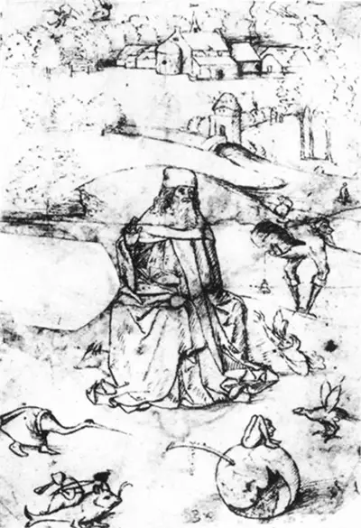 Temptation of St Anthony Sketch Hieronymus Bosch